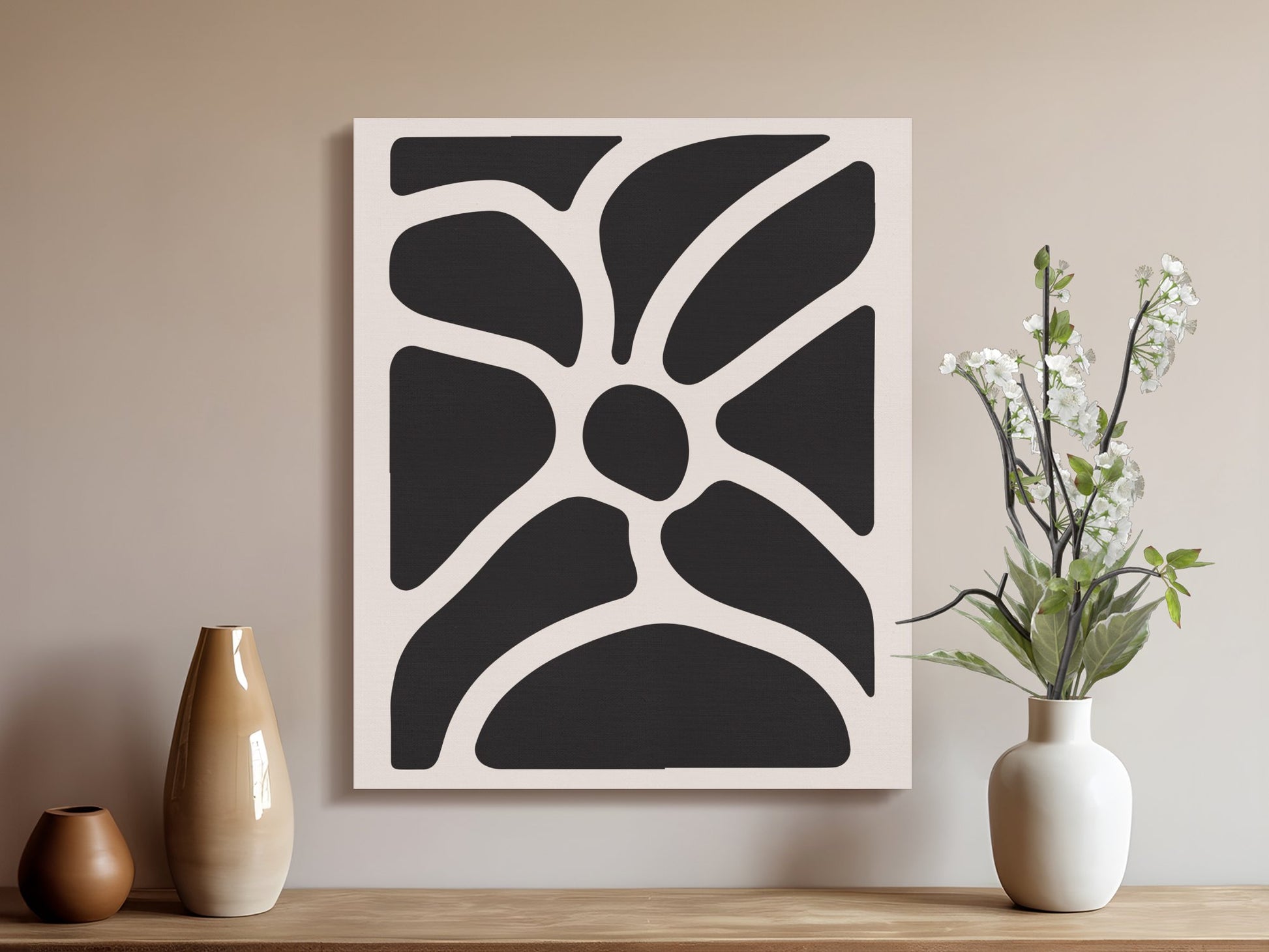 Premium Poster of Abstract Floral Wall Art Canvas Wraps