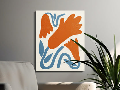 Premium Poster of Abstract Floral Wall Art Canvas Wraps for Home Decor
