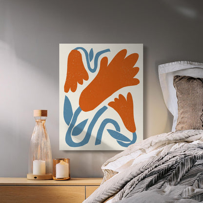 Premium Poster of Abstract Floral Wall Art Canvas Wraps for Home Decor