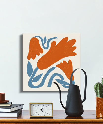 Premium Poster of Abstract Floral Wall Art Canvas Wraps for Home Decor