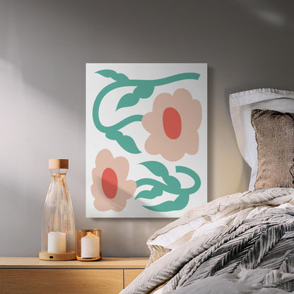 Premium Poster of Abstract Floral Wall Art Home Decor Canvas Wraps