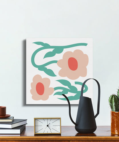 Premium Poster of Abstract Floral Wall Art Home Decor Canvas Wraps