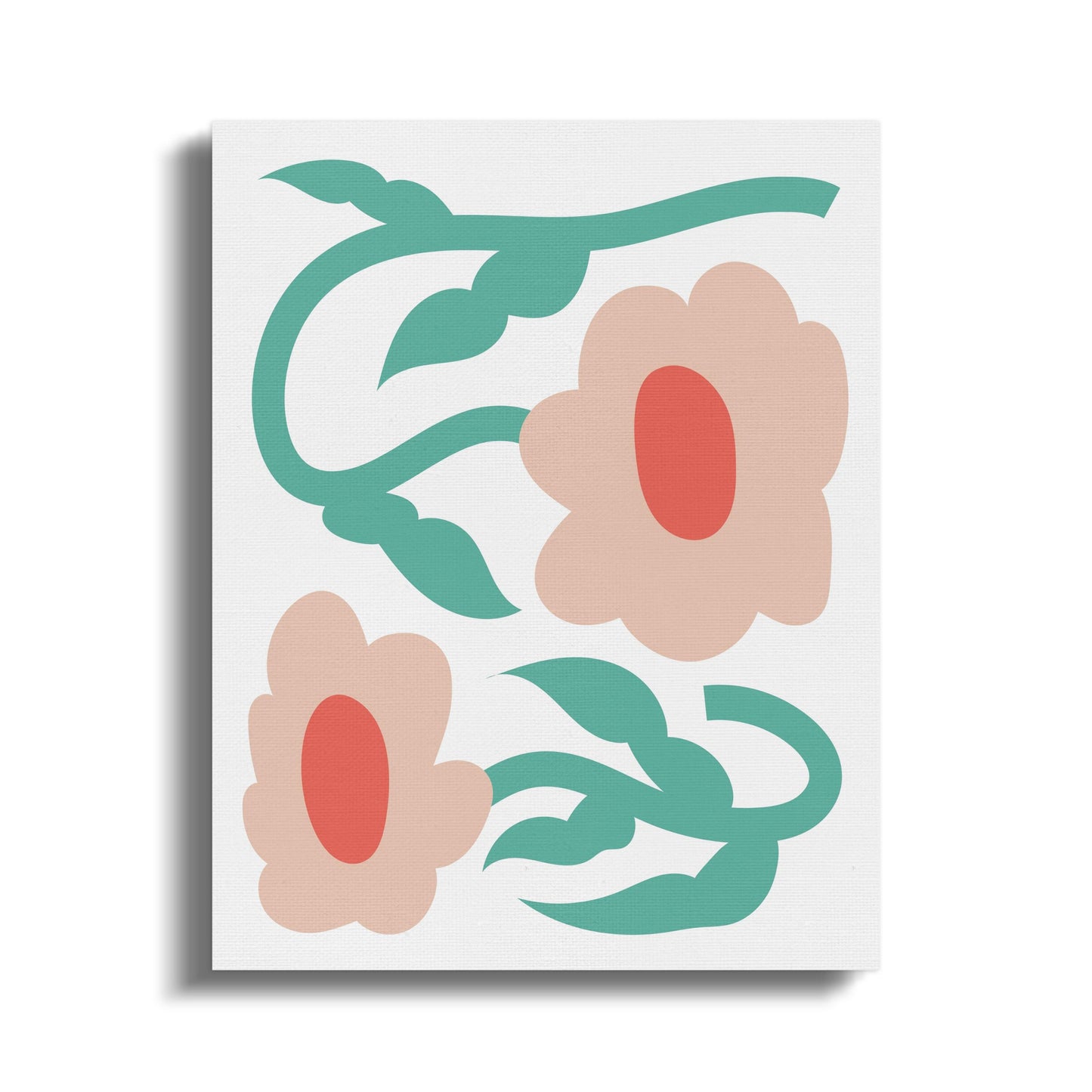 Premium Poster of Abstract Floral Wall Art Home Decor Canvas Wraps