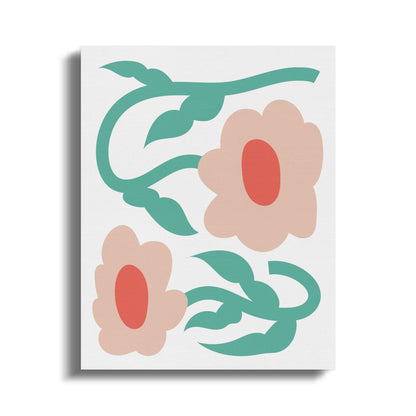 Premium Poster of Abstract Floral Wall Art Home Decor Canvas Wraps