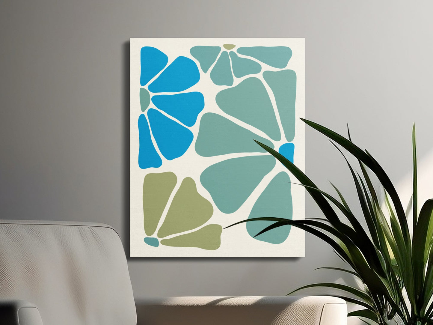 Premium Poster of Abstract Floral Wall Art in Bold Colors Canvas Wraps