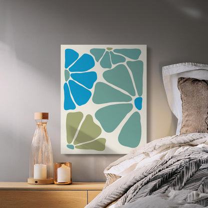Premium Poster of Abstract Floral Wall Art in Bold Colors Canvas Wraps