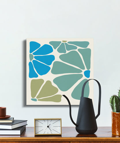 Premium Poster of Abstract Floral Wall Art in Bold Colors Canvas Wraps