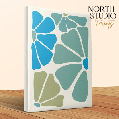 Premium Poster of Abstract Floral Wall Art in Bold Colors Canvas Wraps