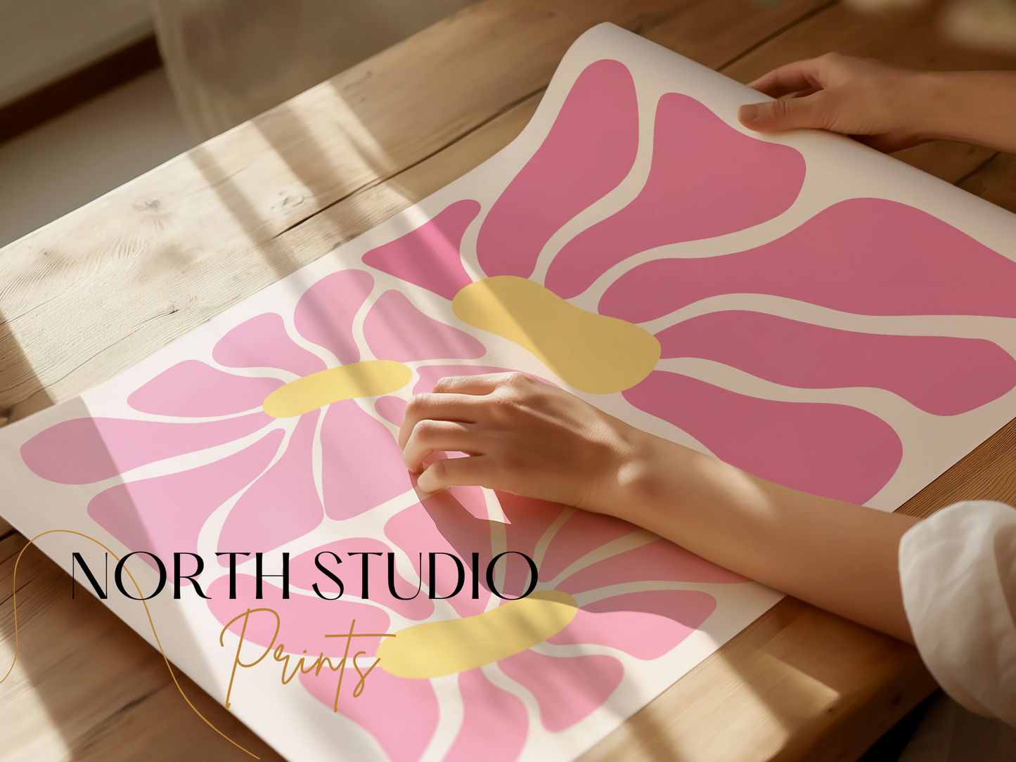 Premium Poster of Abstract Flower Shapes Art Decor Posters