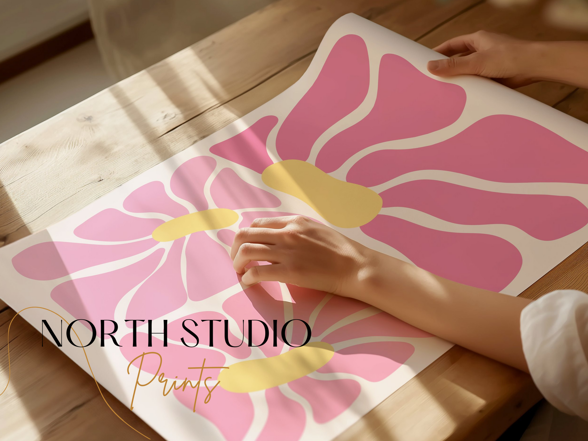 Premium Poster of Abstract Flower Shapes Art Decor Posters