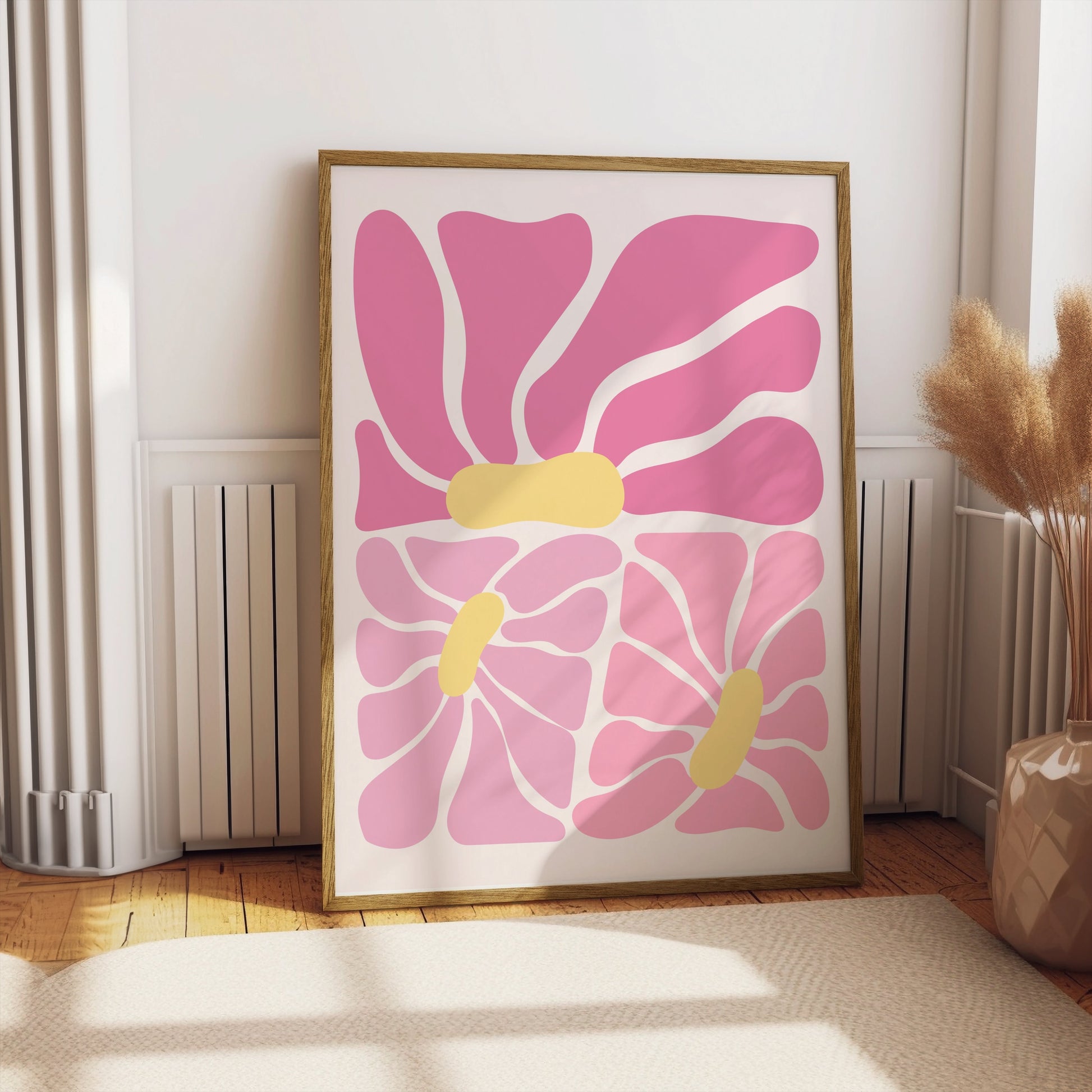 Premium Poster of Abstract Flower Shapes Art Decor Posters