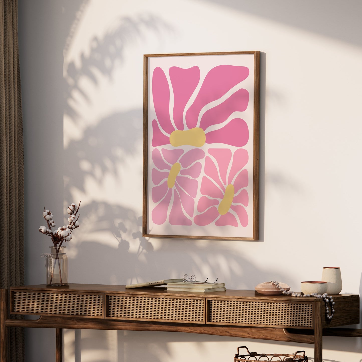 Premium Poster of Abstract Flower Shapes Art Decor Posters