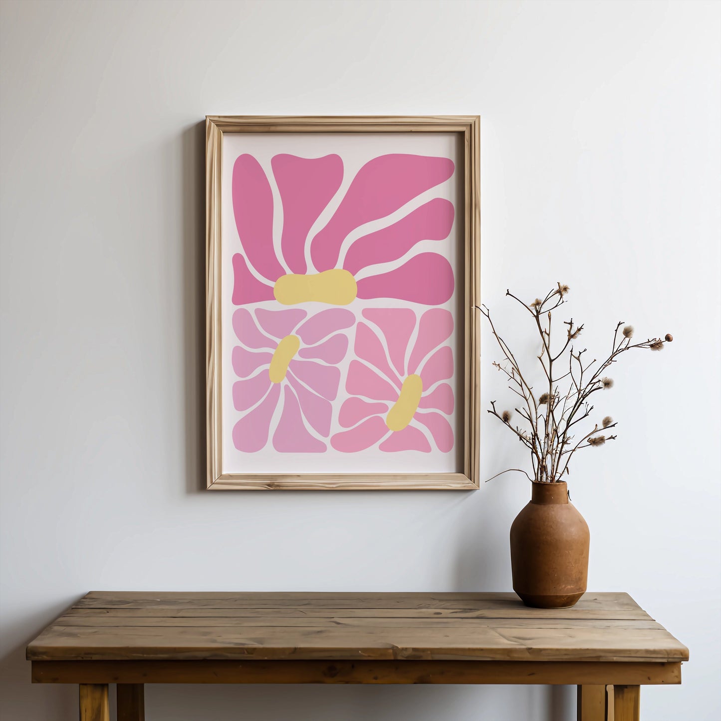 Premium Poster of Abstract Flower Shapes Art Decor Posters