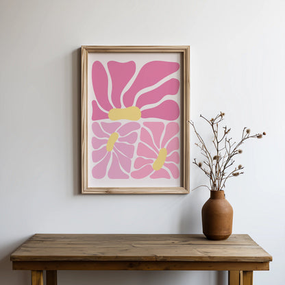 Premium Poster of Abstract Flower Shapes Art Decor Posters
