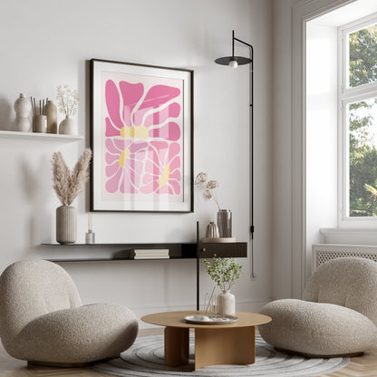 Premium Poster of Abstract Flower Shapes Art Decor Posters