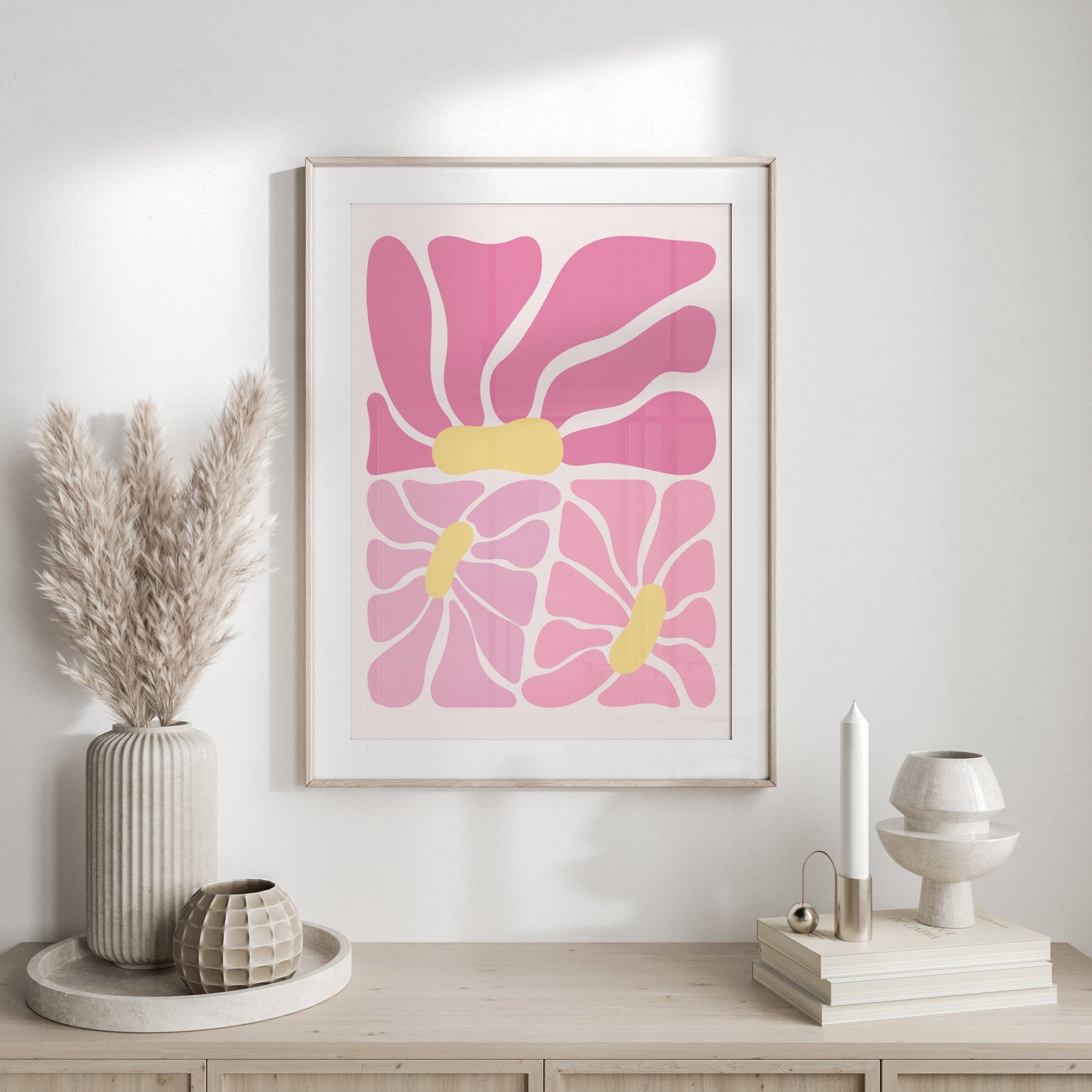 Premium Poster of Abstract Flower Shapes Art Decor Posters