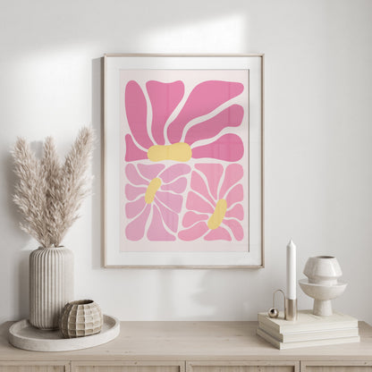Premium Poster of Abstract Flower Shapes Art Decor Posters