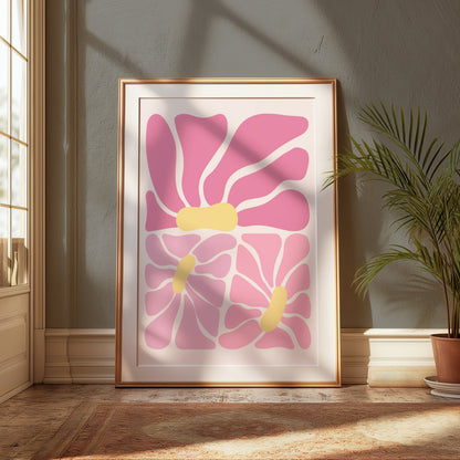 Premium Poster of Abstract Flower Shapes Art Decor Posters