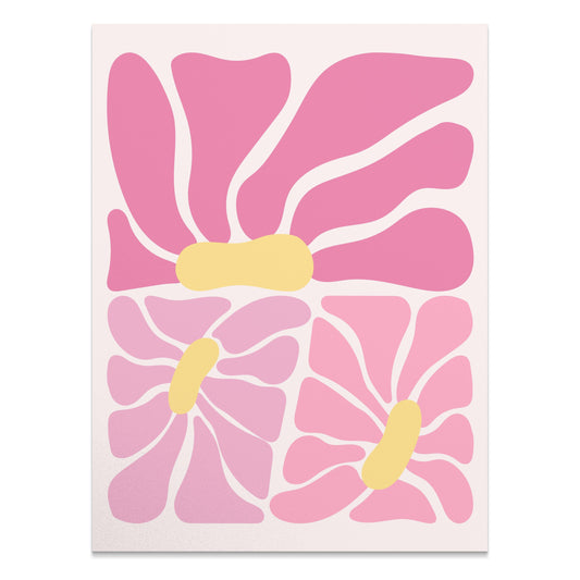 Premium Poster of Abstract Flower Shapes Art Decor Posters