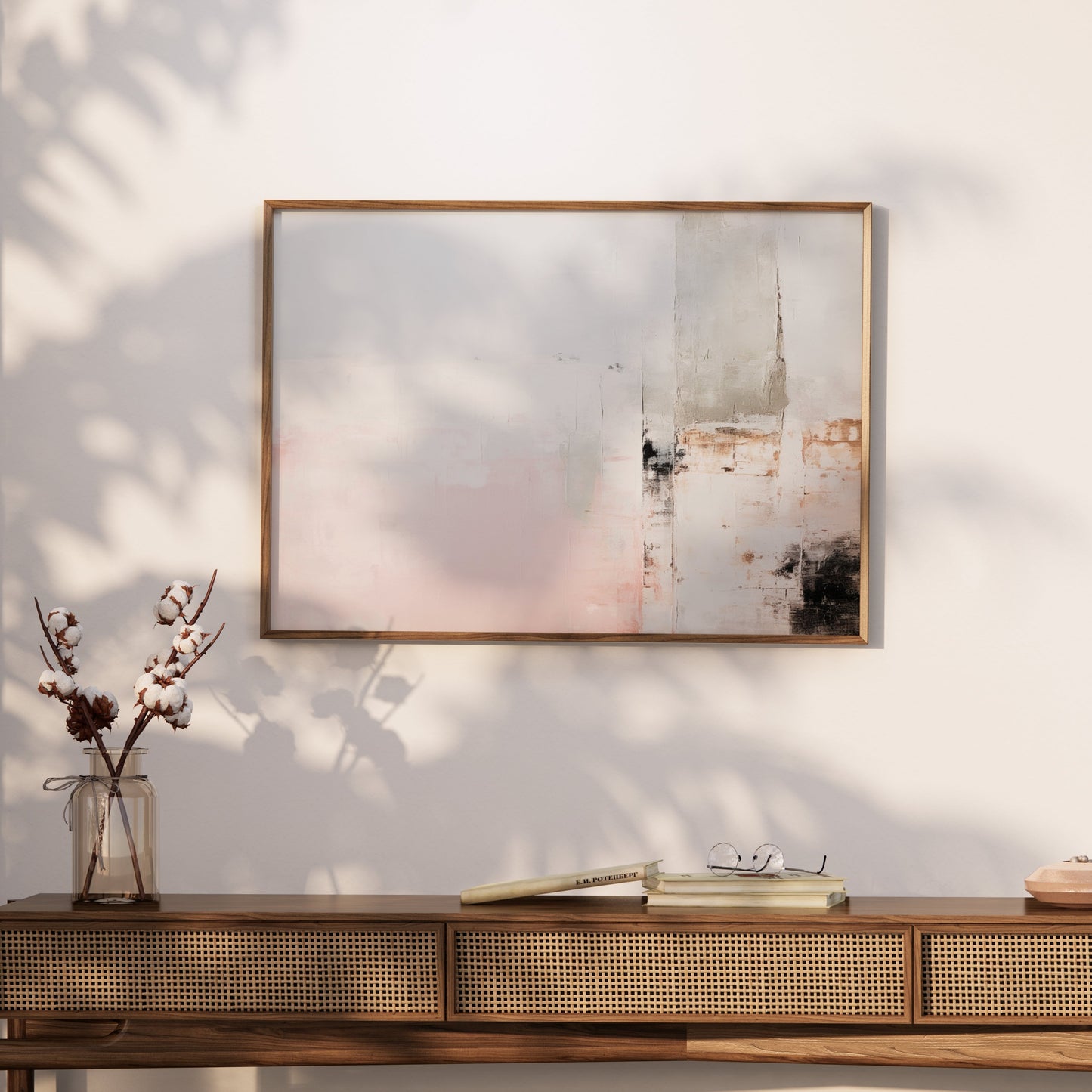 Premium Poster of Abstract Geometric Art in Pastel Tones for Modern Decor Posters