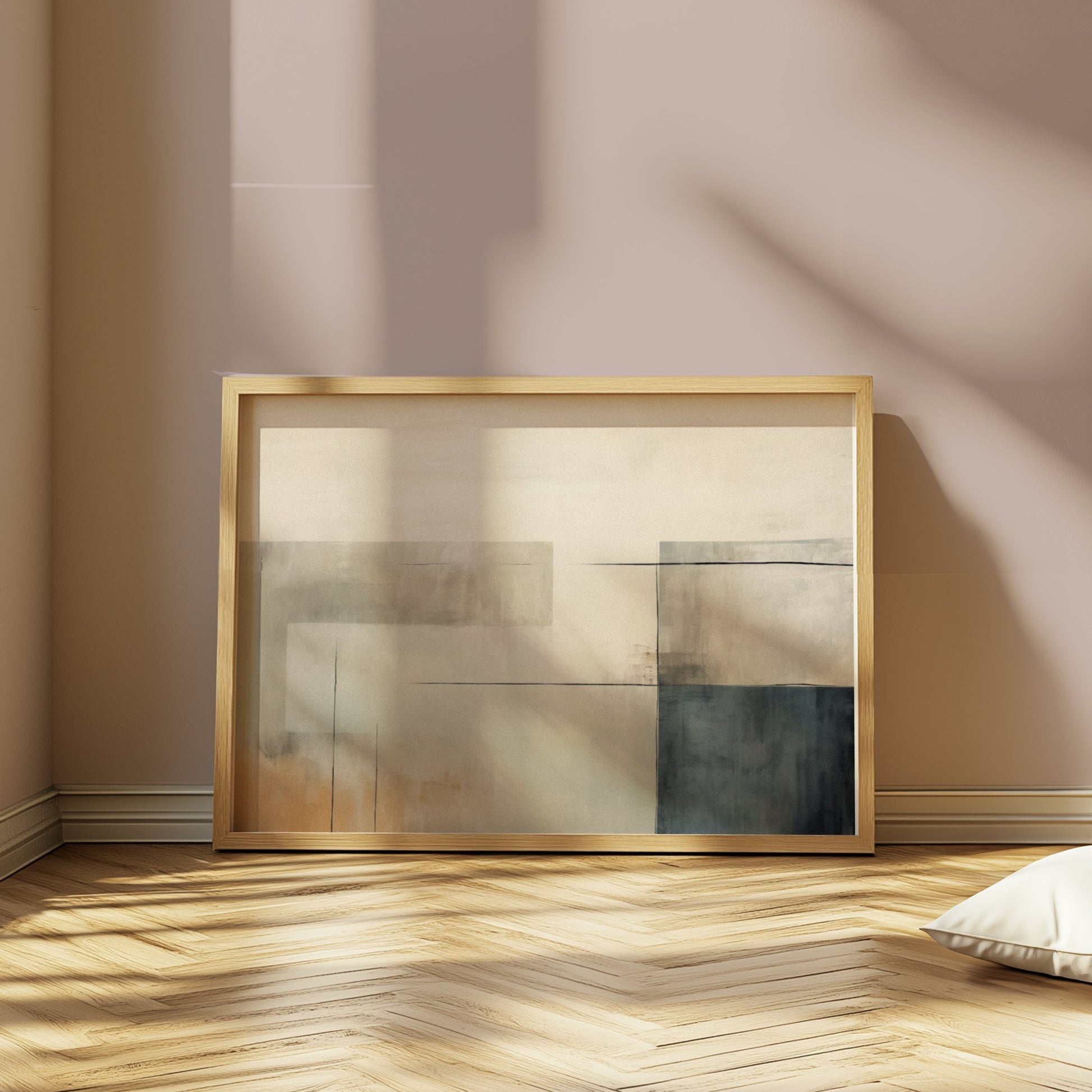 Premium Poster of Abstract Geometric Art with Muted Tones Posters