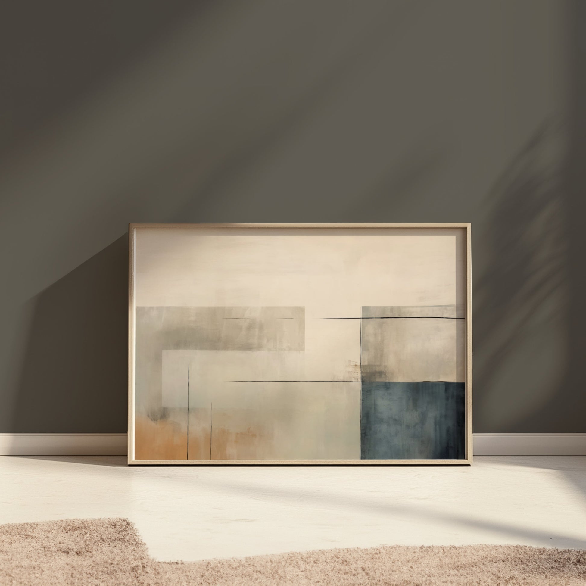 Premium Poster of Abstract Geometric Art with Muted Tones Posters