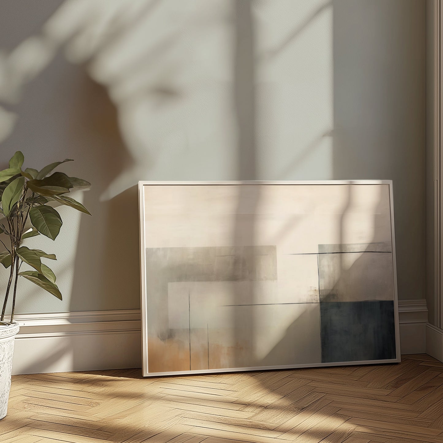 Premium Poster of Abstract Geometric Art with Muted Tones Posters