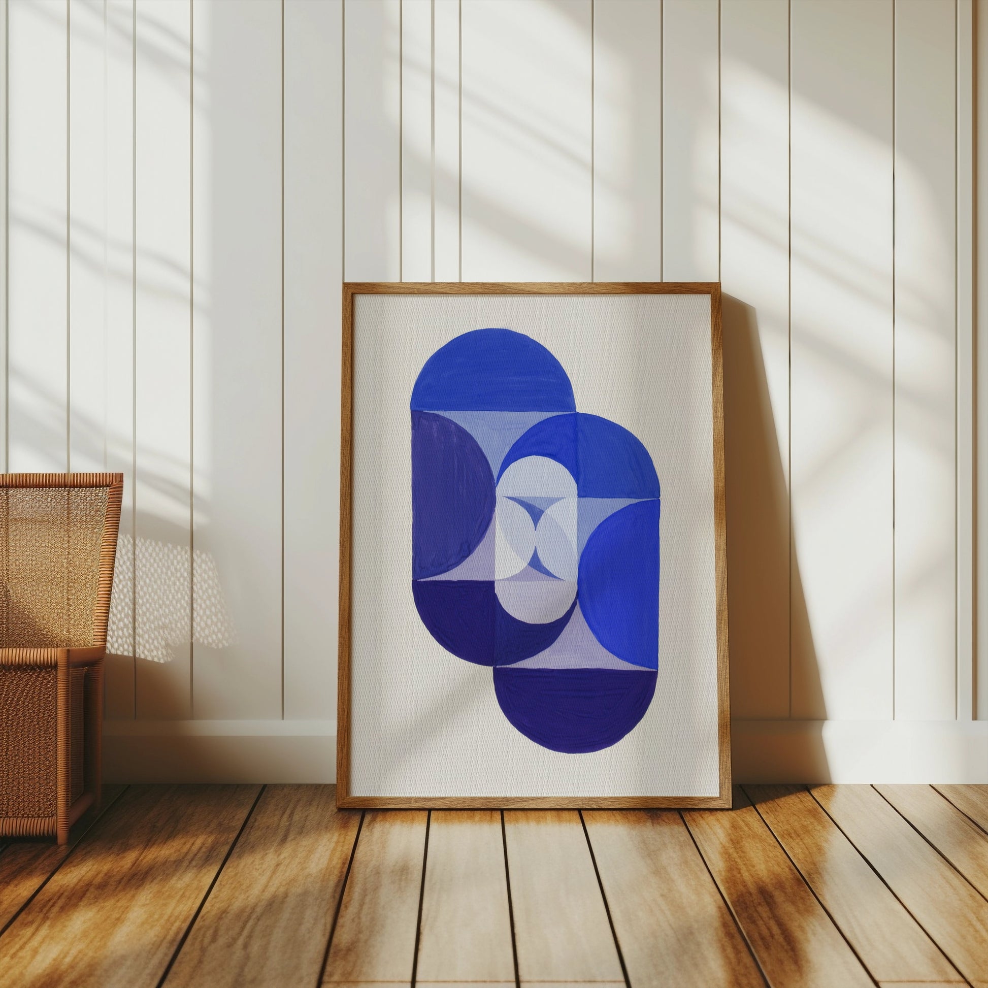 Premium Poster of Abstract Geometric Blue Purple Patterns Art Posters