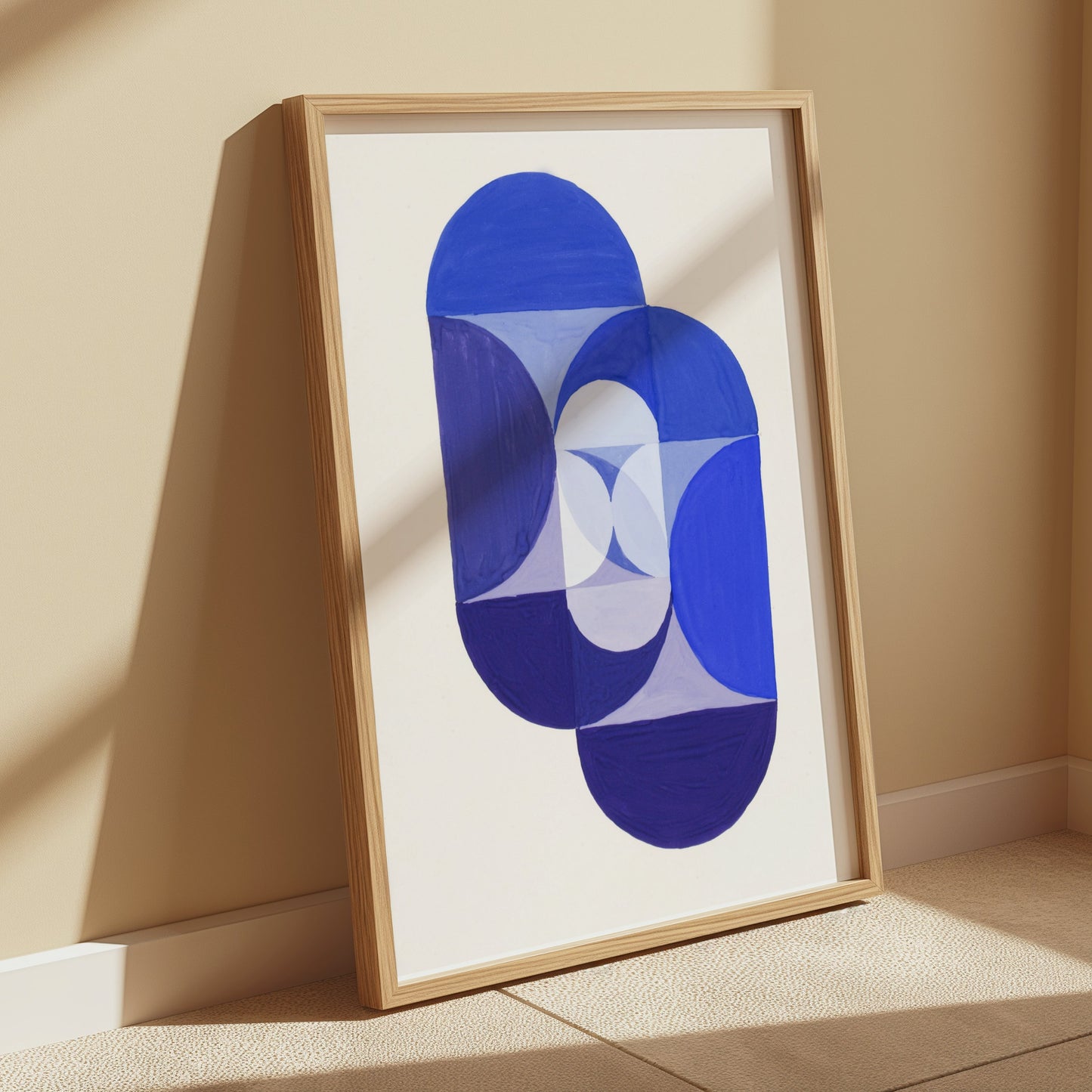 Premium Poster of Abstract Geometric Blue Purple Patterns Art Posters