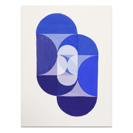 Premium Poster of Abstract Geometric Blue Purple Patterns Art Posters
