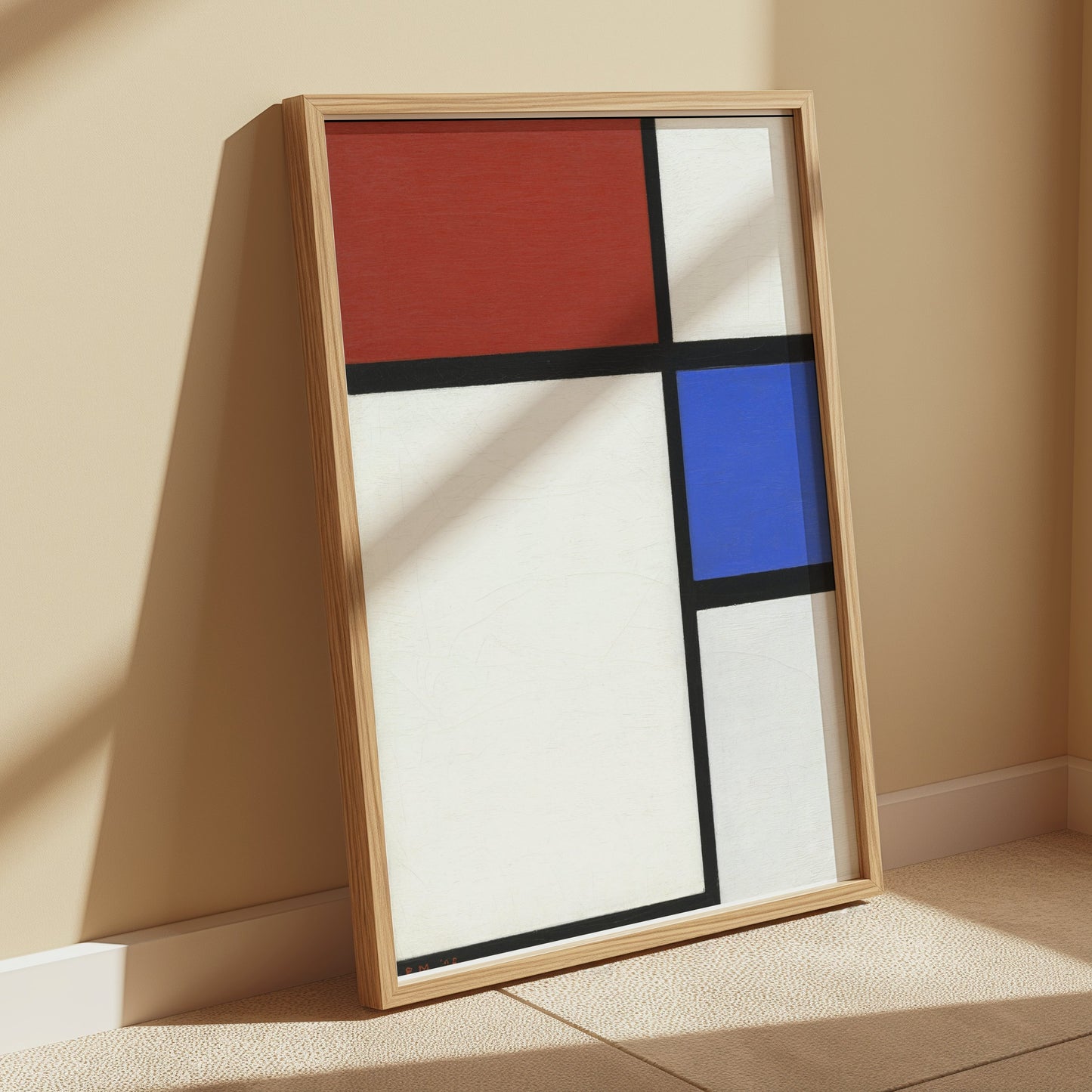Premium Poster of Abstract Geometric Design with Red and Blue Posters