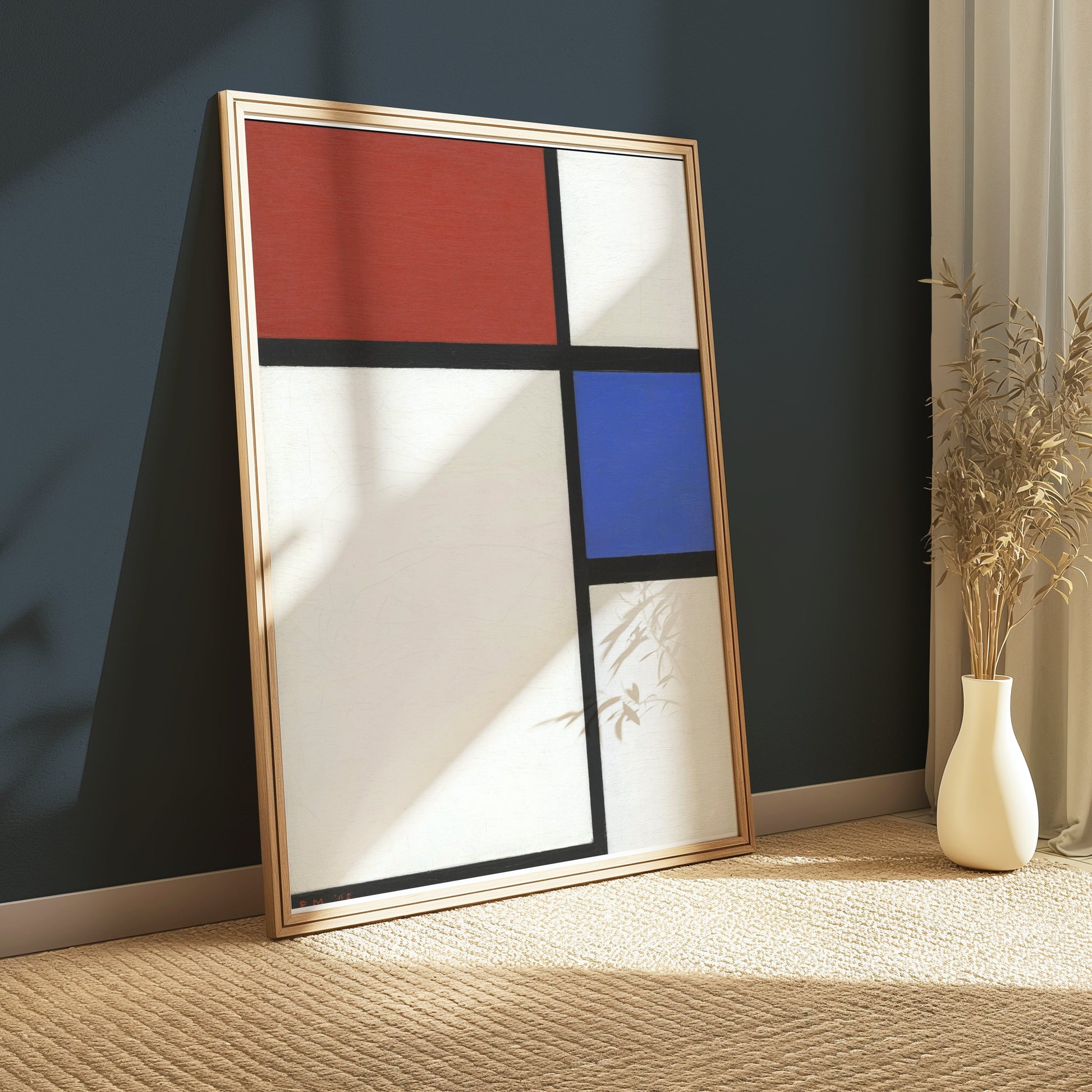 Premium Poster of Abstract Geometric Design with Red and Blue Posters