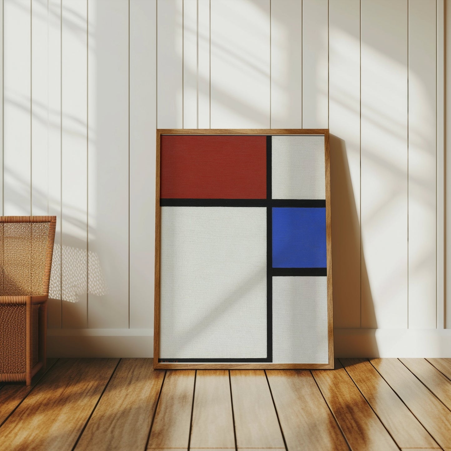 Premium Poster of Abstract Geometric Design with Red and Blue Posters