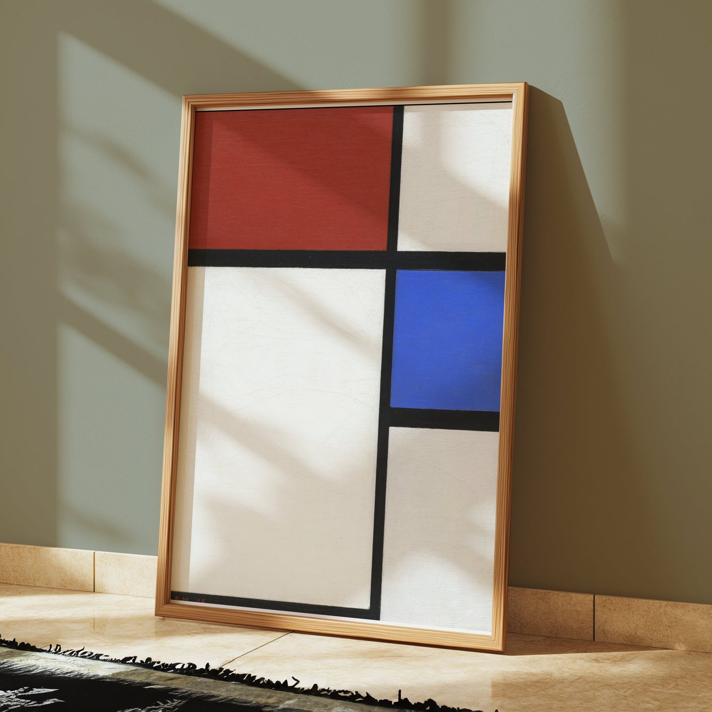 Premium Poster of Abstract Geometric Design with Red and Blue Posters