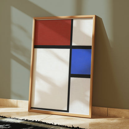 Premium Poster of Abstract Geometric Design with Red and Blue Posters