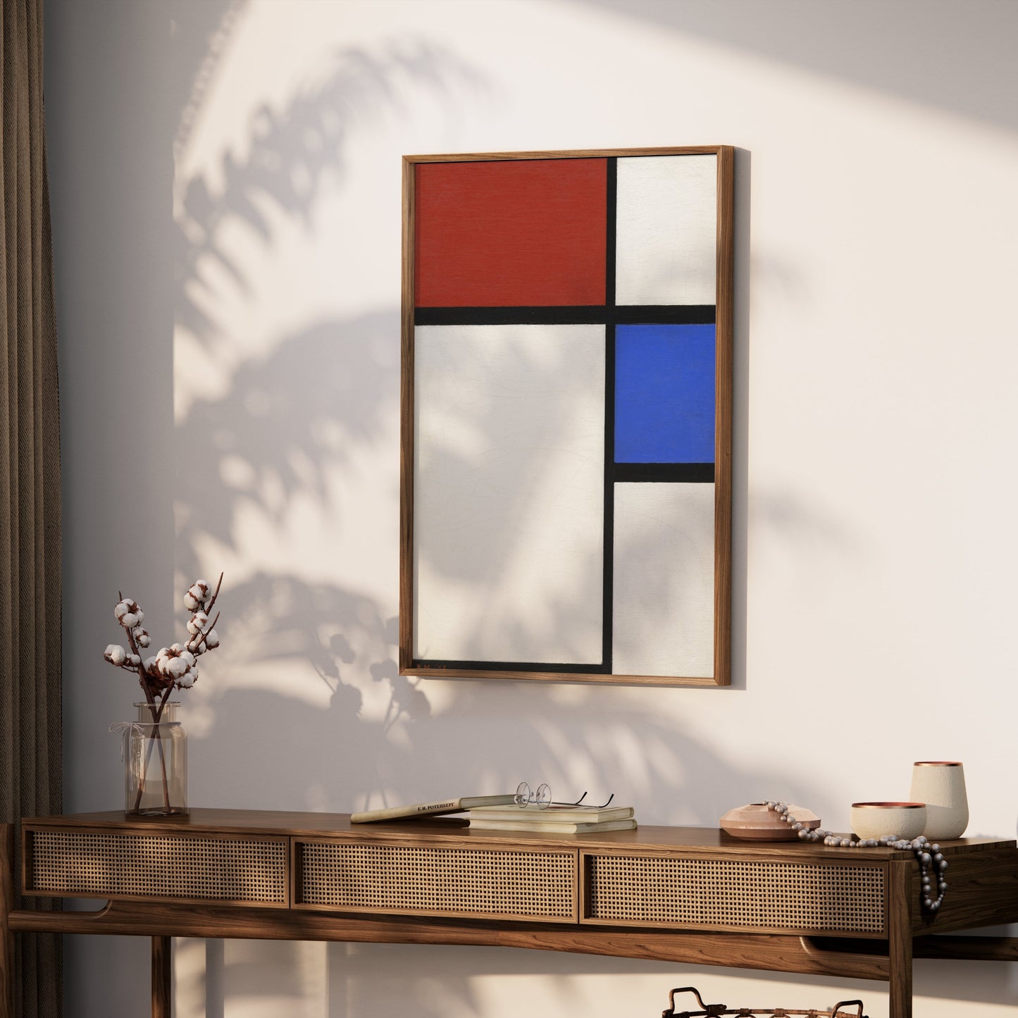 Premium Poster of Abstract Geometric Design with Red and Blue Posters