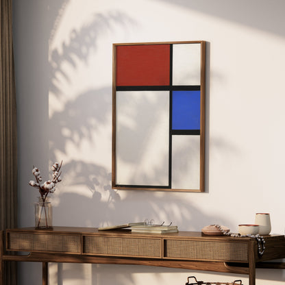 Premium Poster of Abstract Geometric Design with Red and Blue Posters