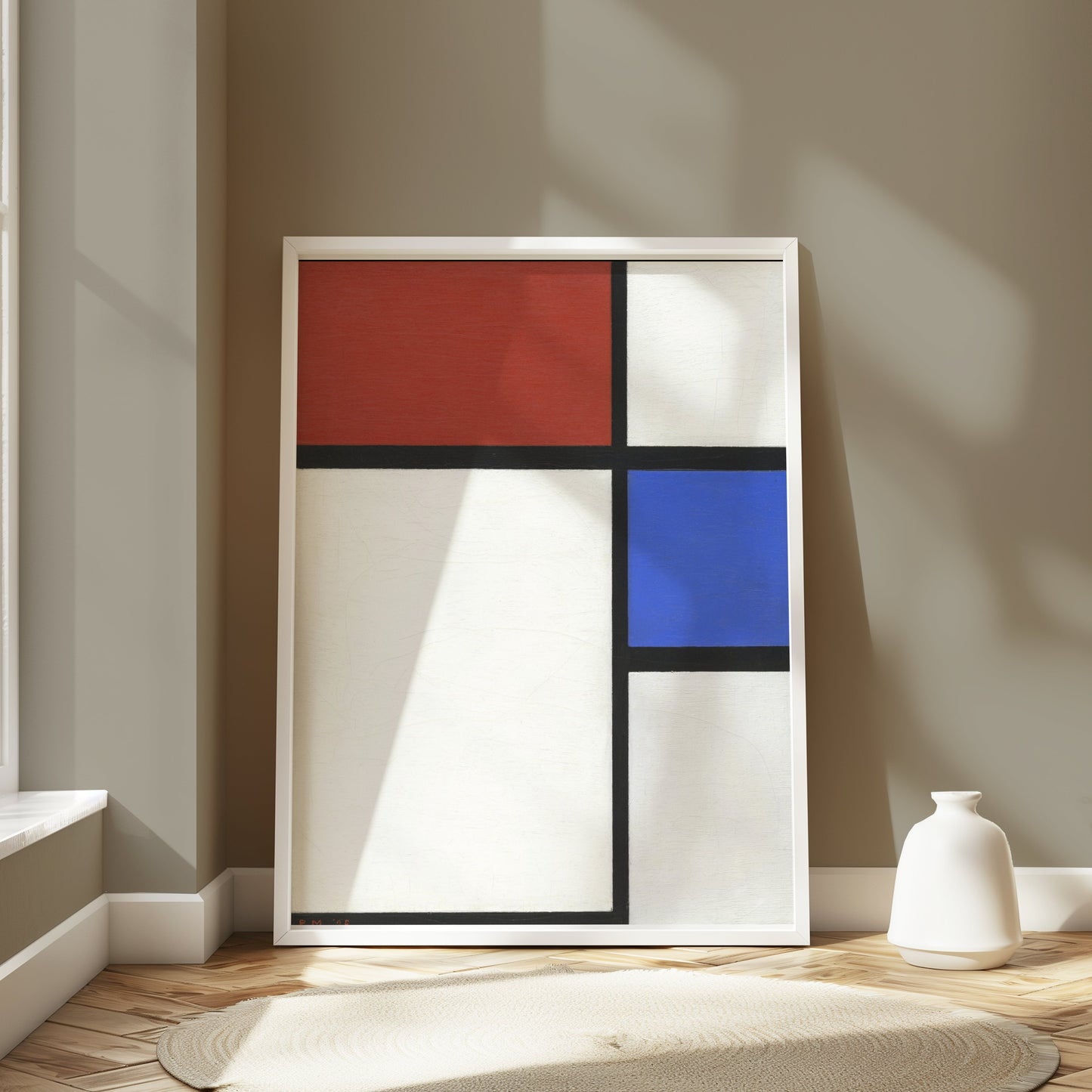 Premium Poster of Abstract Geometric Design with Red and Blue Posters