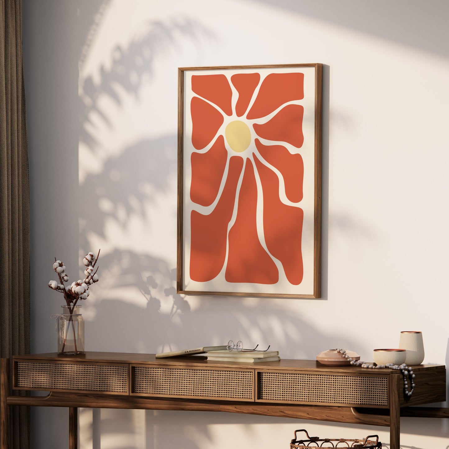 Premium Poster of Abstract Geometric Floral Design Art Prints Posters