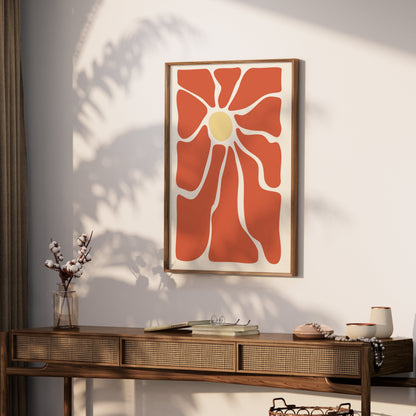 Premium Poster of Abstract Geometric Floral Design Art Prints Posters