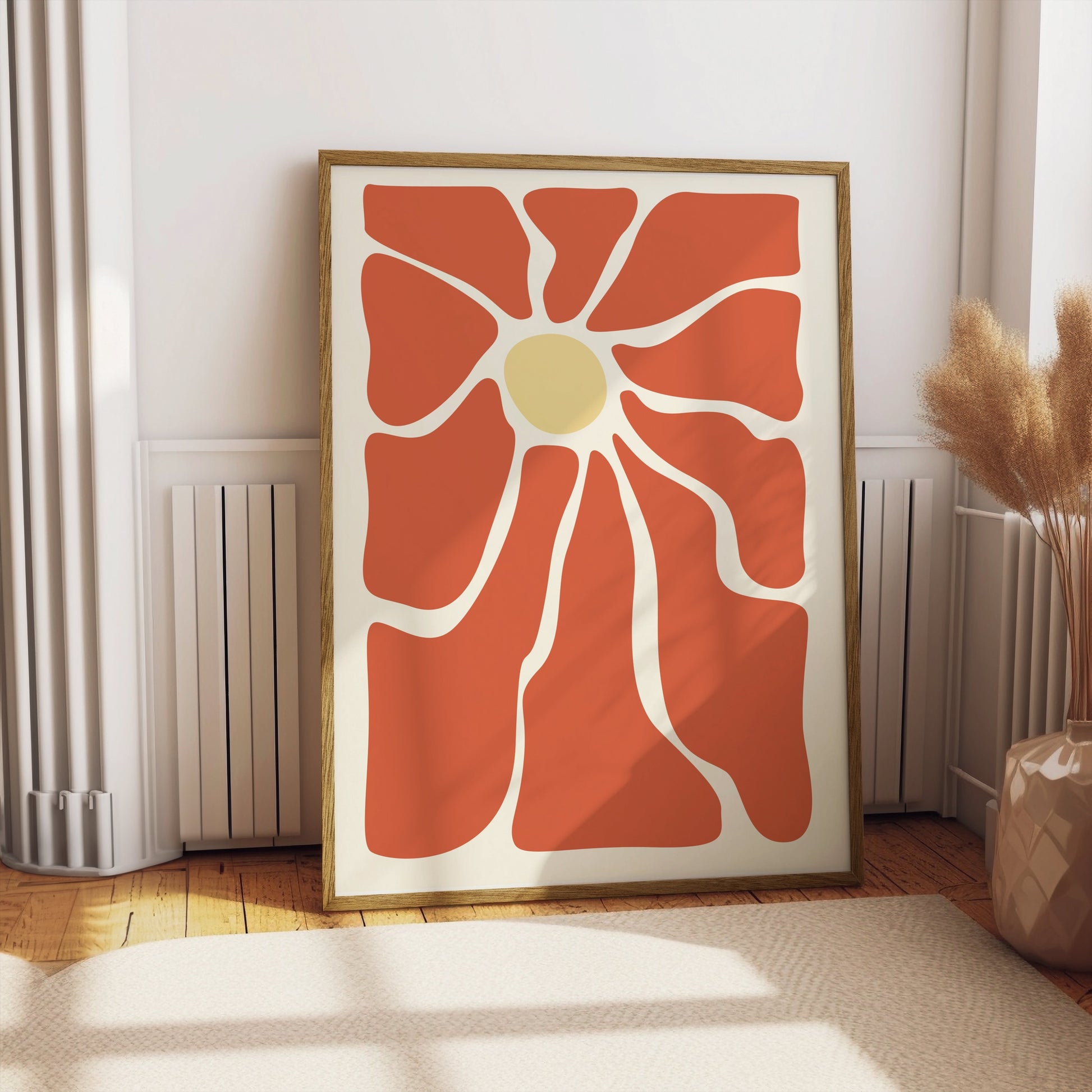 Premium Poster of Abstract Geometric Floral Design Art Prints Posters