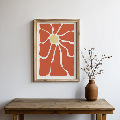 Premium Poster of Abstract Geometric Floral Design Art Prints Posters