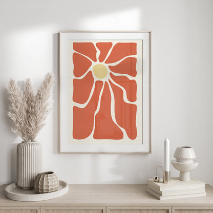 Premium Poster of Abstract Geometric Floral Design Art Prints Posters