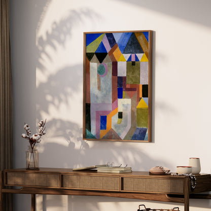 Premium Poster of Abstract Geometric Shapes in Vivid Colors Posters