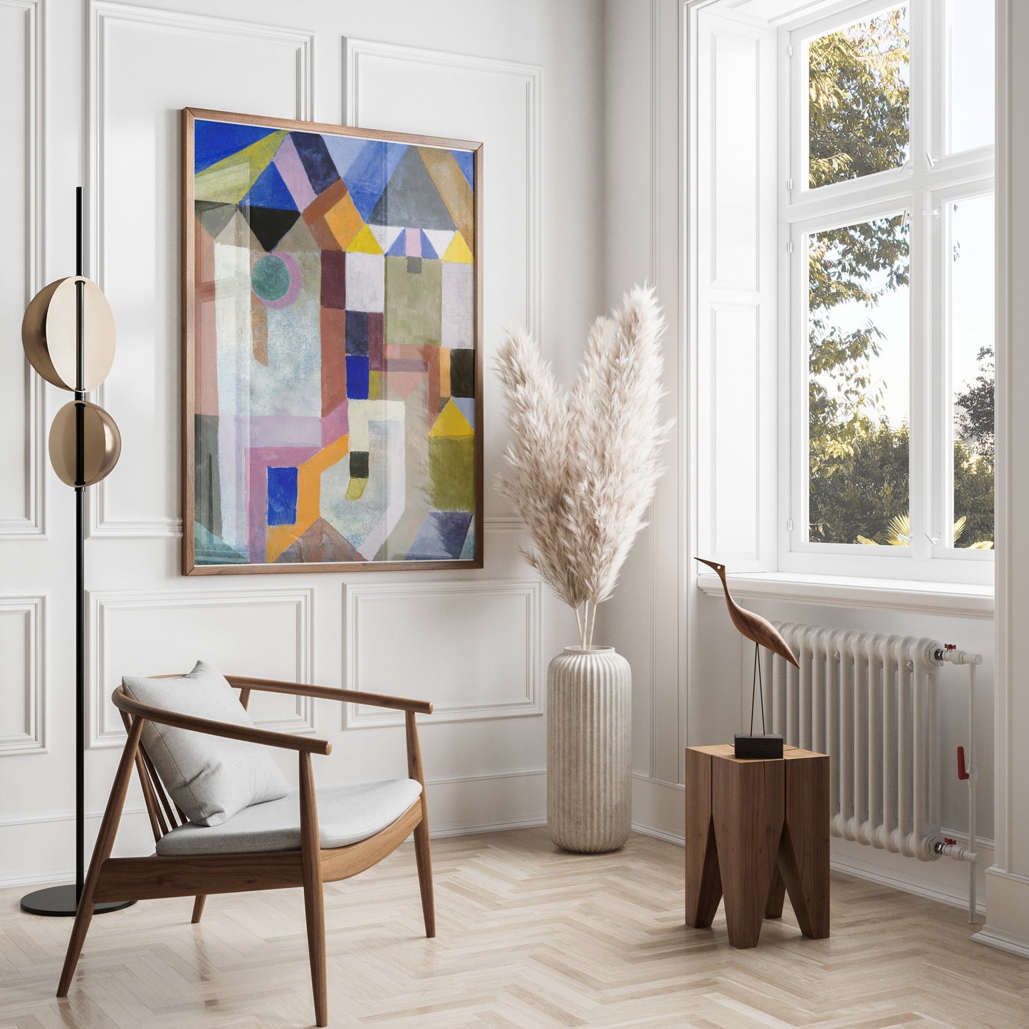 Premium Poster of Abstract Geometric Shapes in Vivid Colors Posters