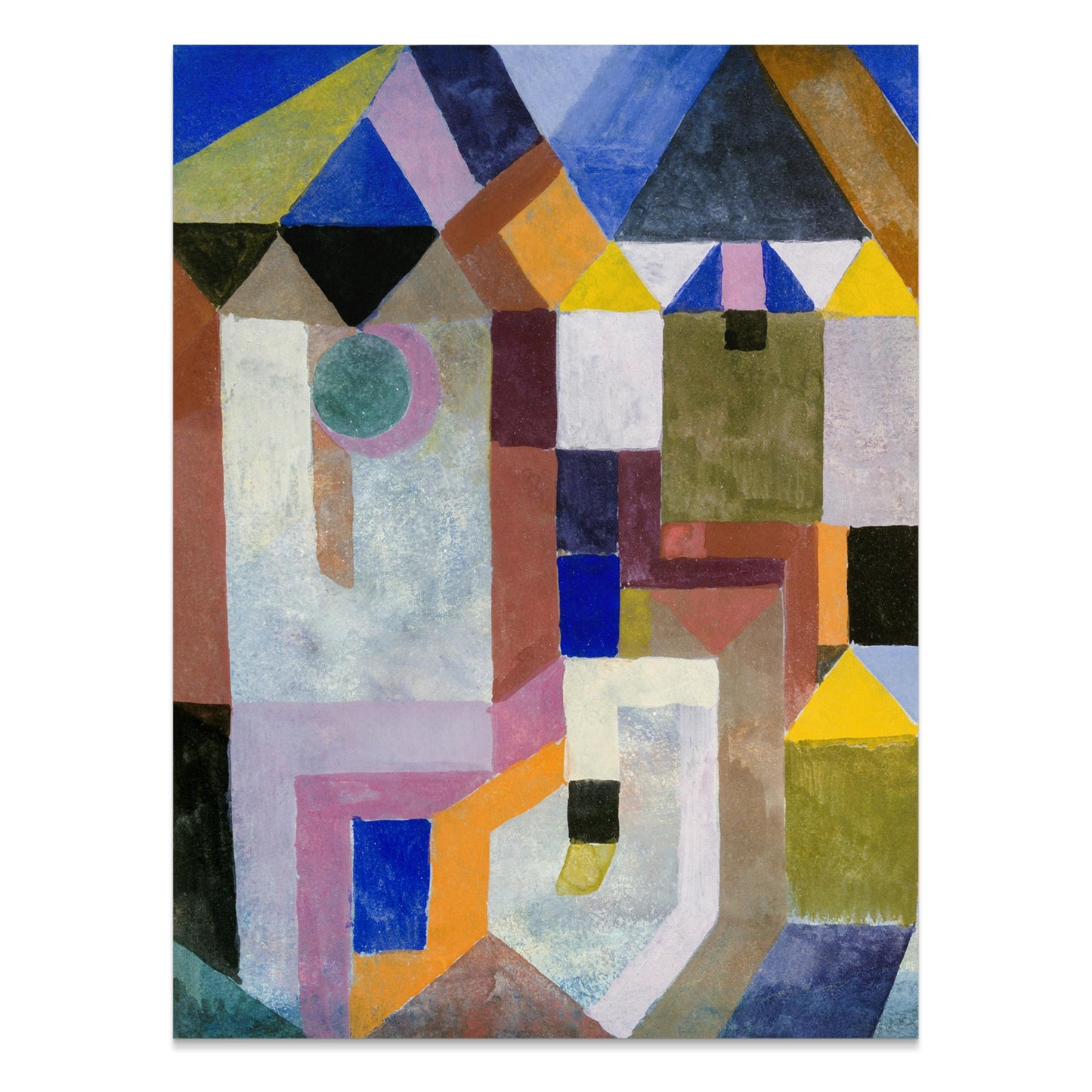 Premium Poster of Abstract Geometric Shapes in Vivid Colors Posters