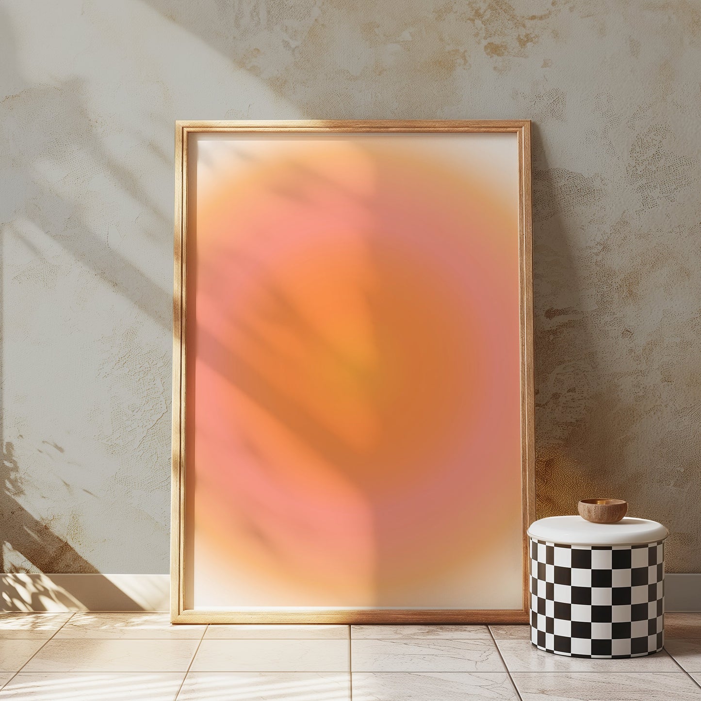 Premium Poster of Abstract Gradient Orange Yellow Rose Aesthetic Posters