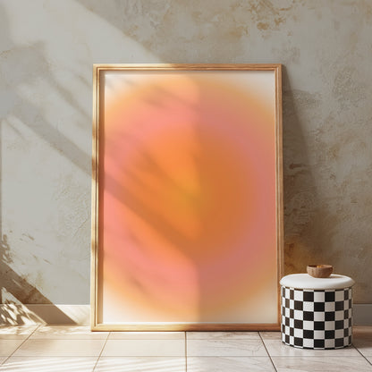 Premium Poster of Abstract Gradient Orange Yellow Rose Aesthetic Posters
