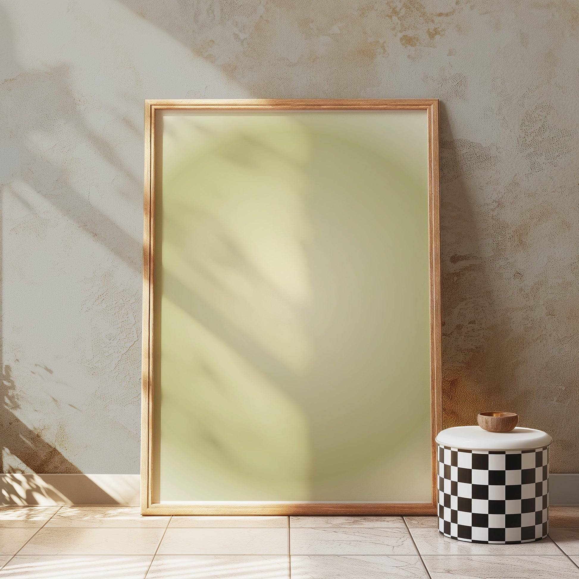 Premium Poster of Abstract Green Gradient Art Circular Pattern Posters