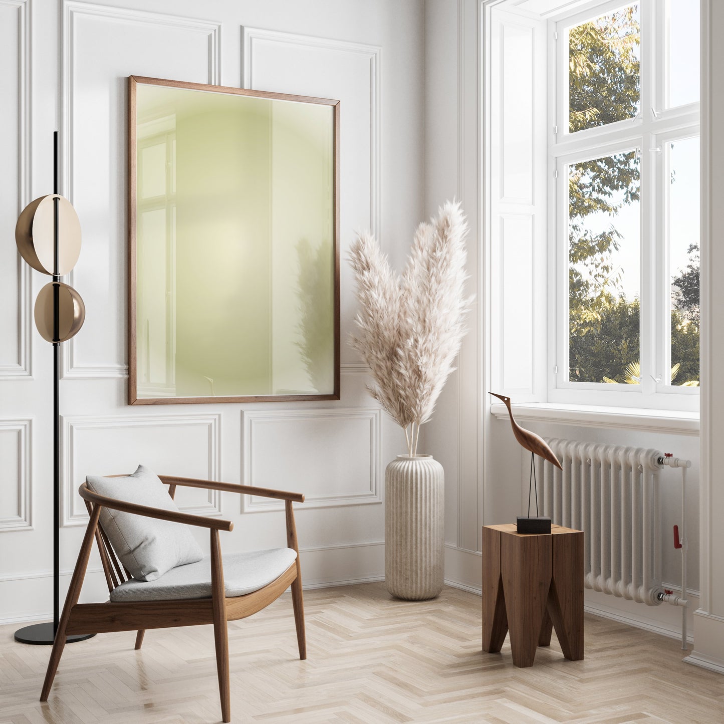 Premium Poster of Abstract Green Gradient Art Circular Pattern Posters